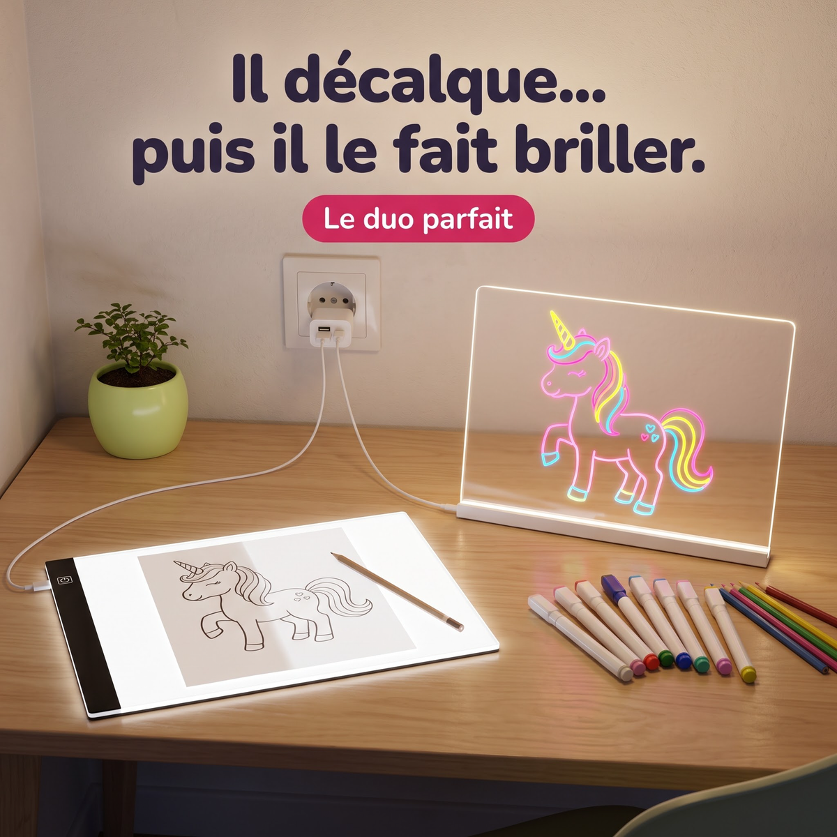 Tablette Lumineuse Wowzy — Pour décalquer et apprendre à dessiner