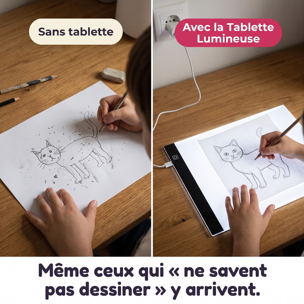 Tablette Lumineuse Wowzy — Pour décalquer et apprendre à dessiner