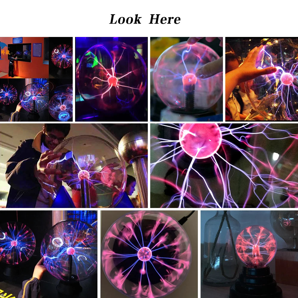 Effets lumineux d'un globe plasma