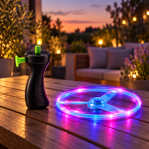 Spin Glow — Disque Volant LED à Cordon