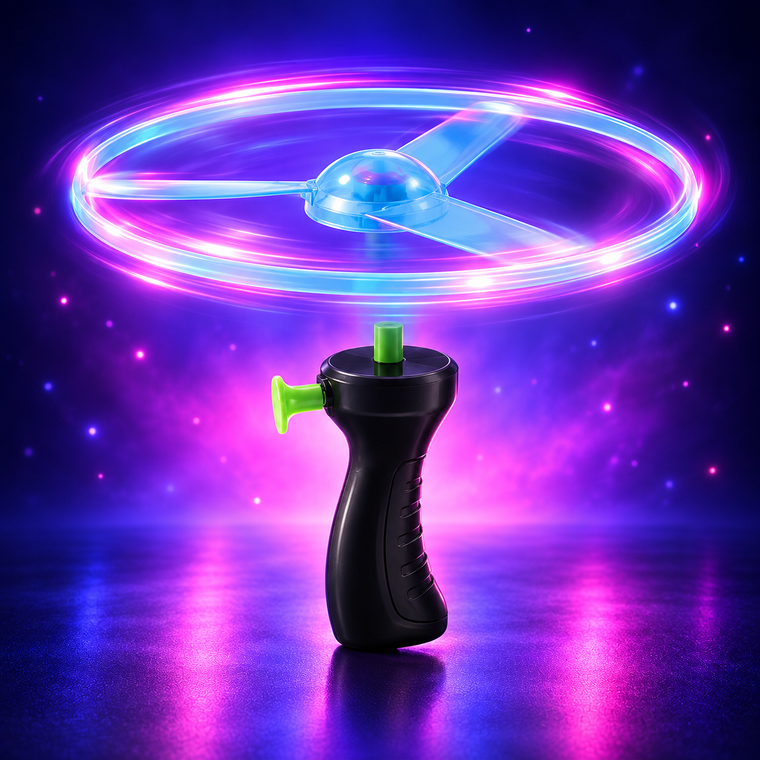 Spin Glow — Disque Volant LED à Cordon